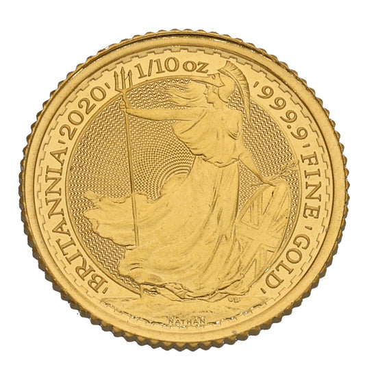 24ct Gold Queen Elizabeth II 1/10 OZ Britannia Coin 2020