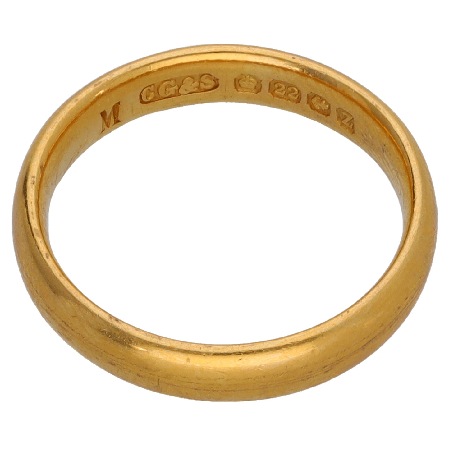22ct Gold Plain Wedding Ring Size K