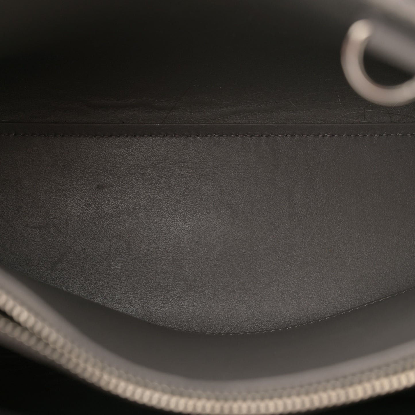 Yves Saint Laurent Grained Calfskin Top Stich Baby Sac De Jour Bag - Grey