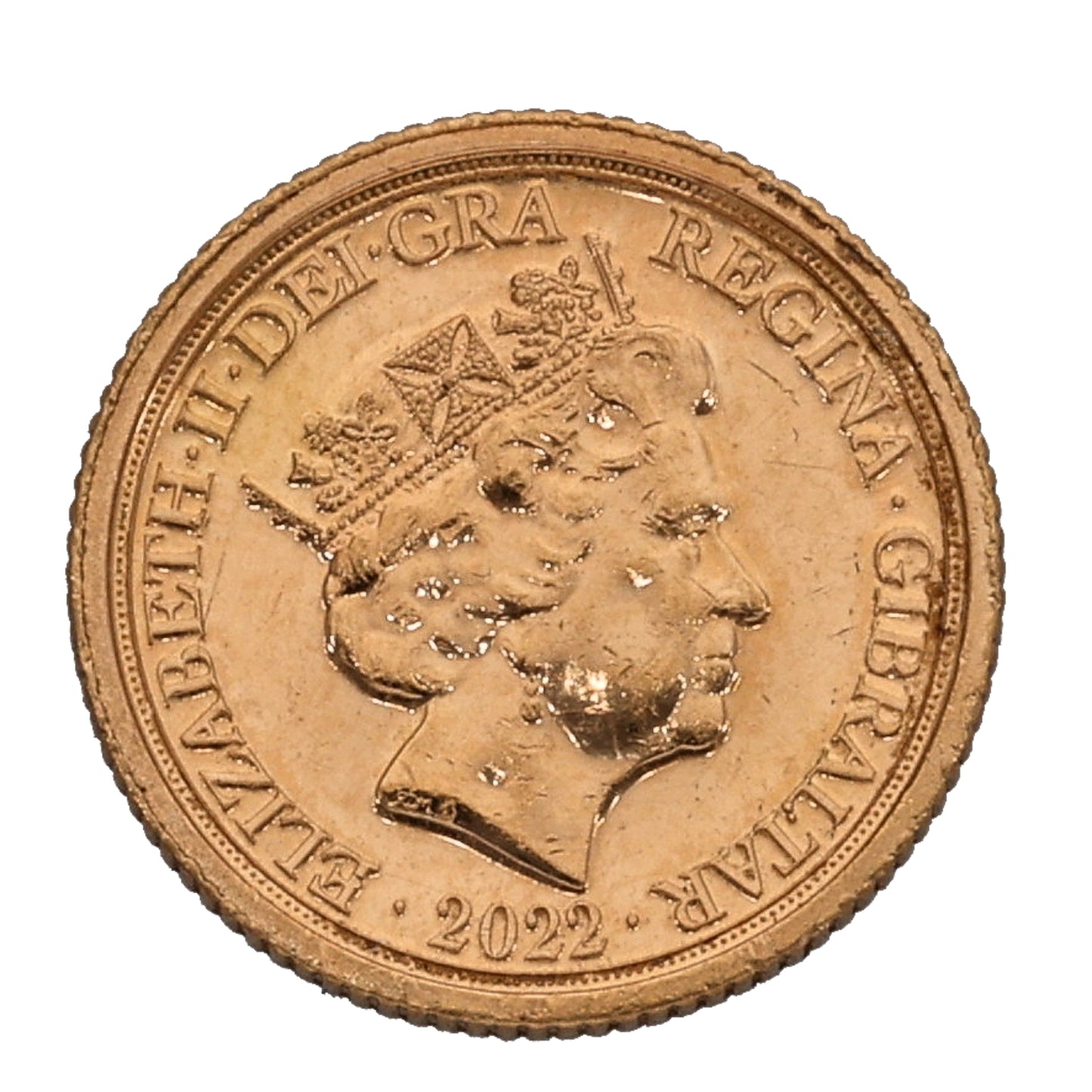 22ct Gold Queen Elizabeth II Quarter Sovereign Coin 2022