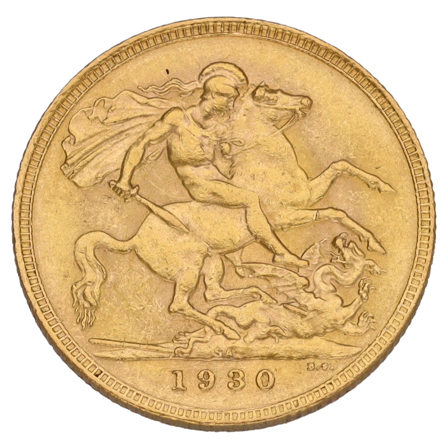 22ct Gold King George V Full Sovereign Coin 1930