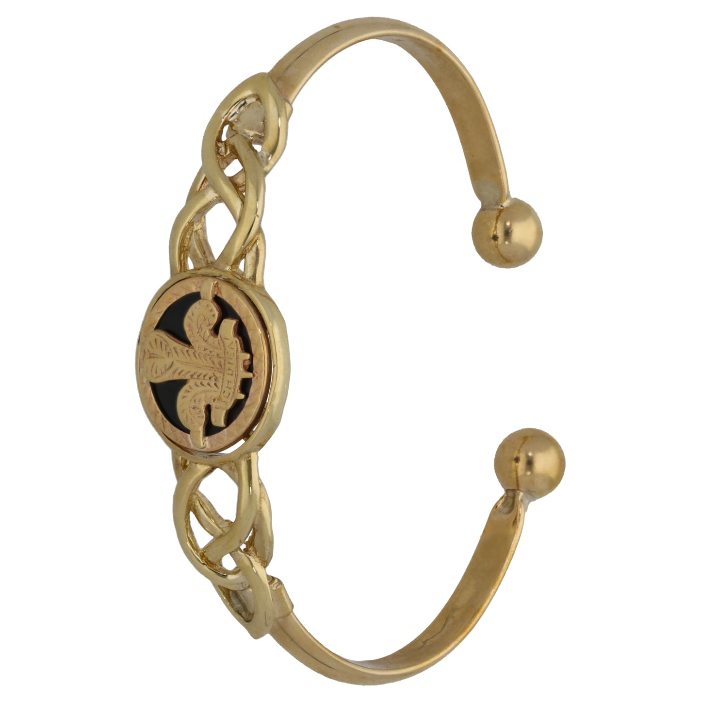 9ct Gold Onyx Torque Bangle