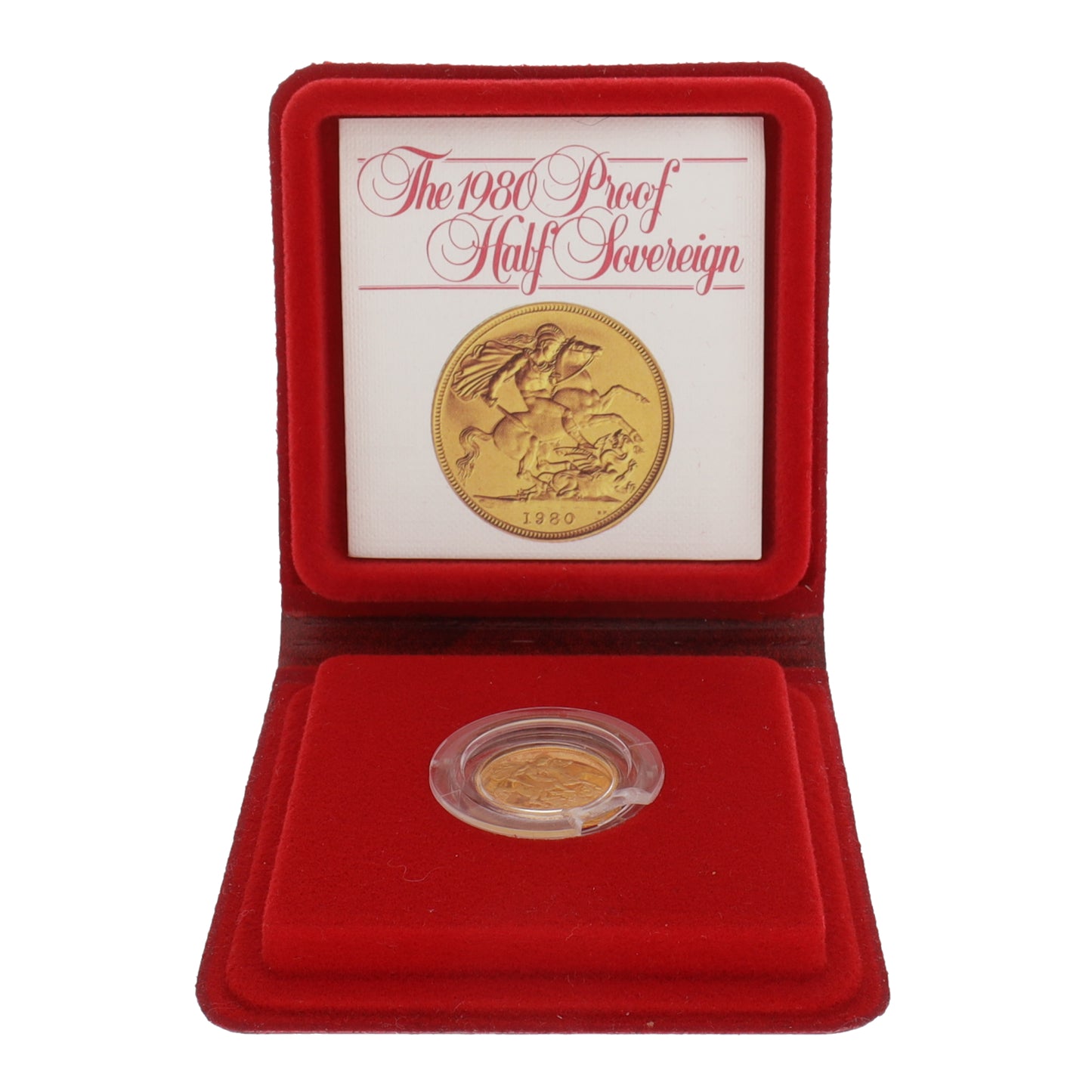 22ct Gold Queen Elizabeth II Half Sovereign Coin 1980