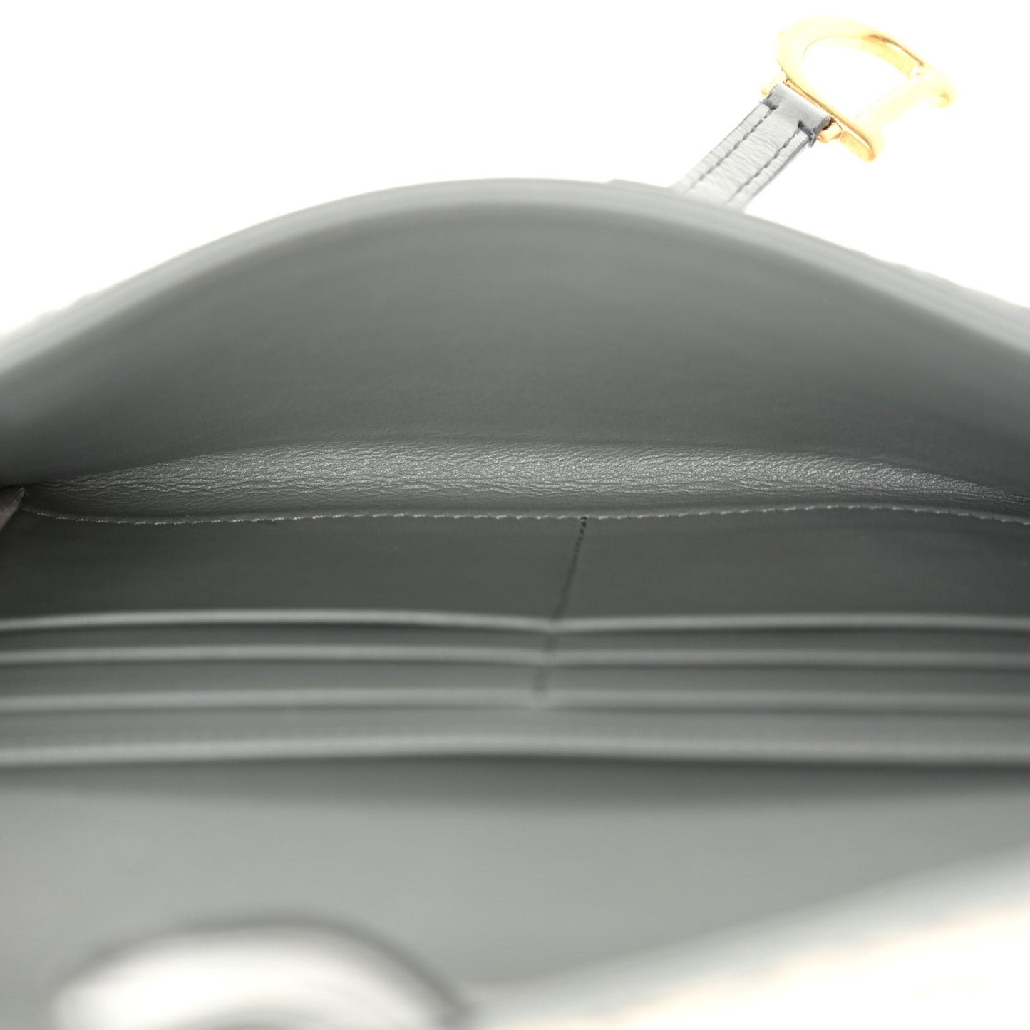 Christian Dior Small Saddle Pouch with Chain Oblique Canvas Bag - Grey