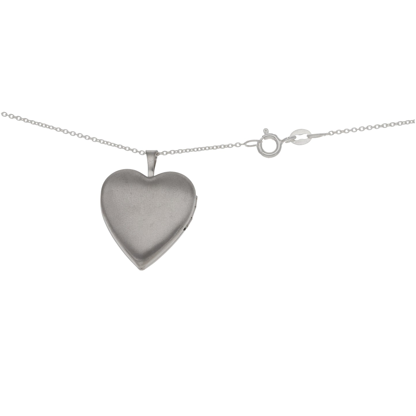 New Sterling Silver Heart Pendant With Chain 16"