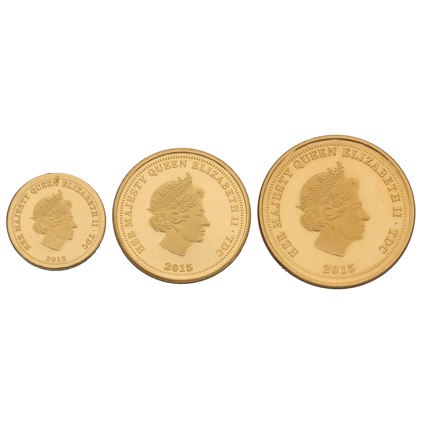 22ct Gold Elizabeth & The Lion Sovereign Coin Set 2015
