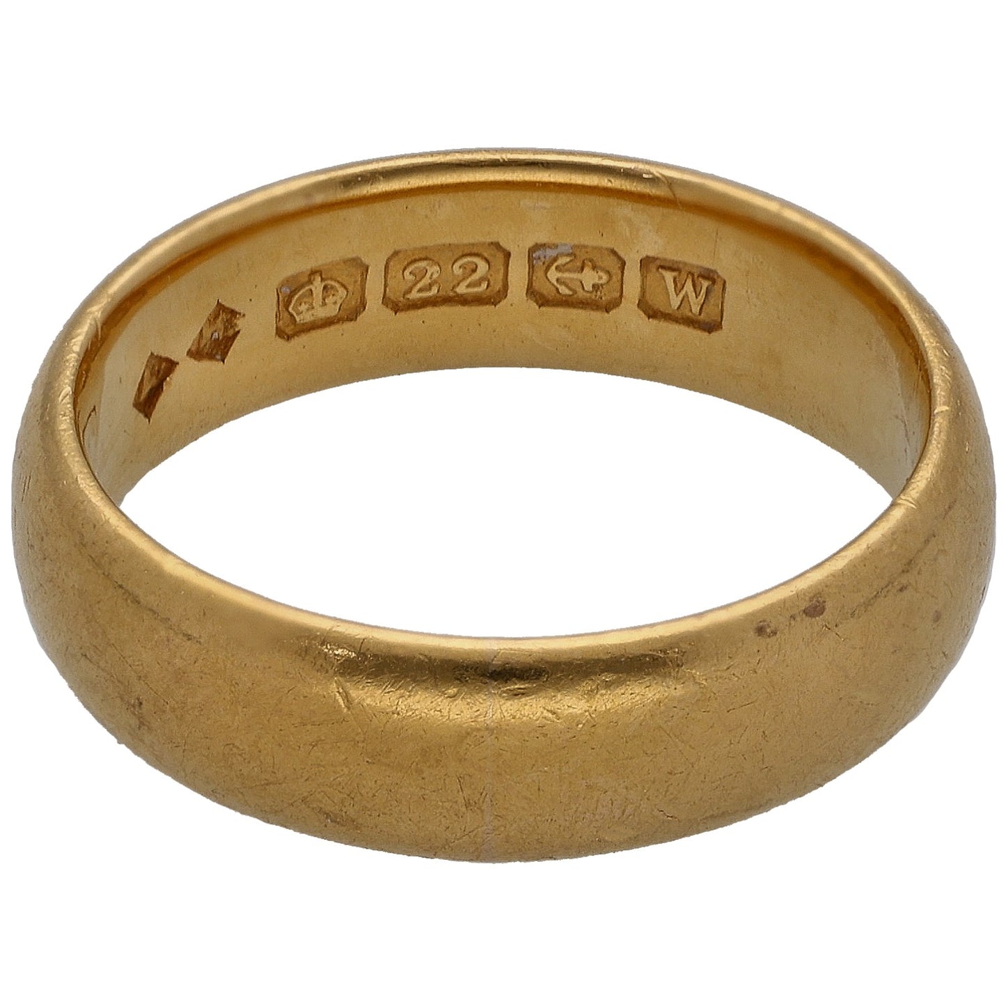 22ct Gold Plain Wedding Ring Size N