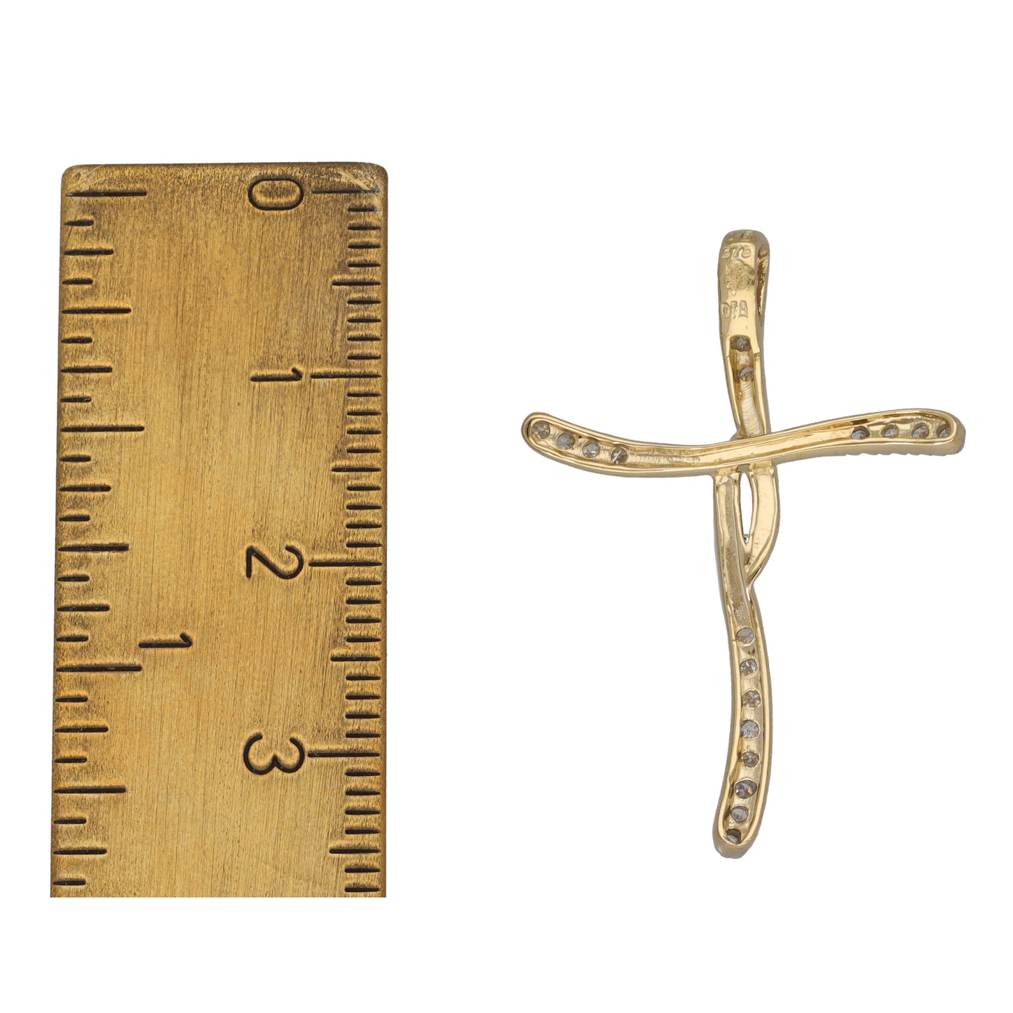 New 9ct Gold Cross 0.14ct Diamond Pendant