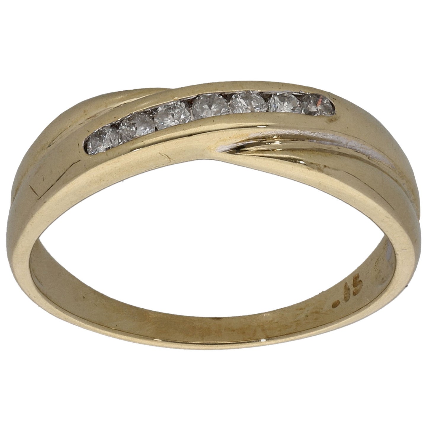 9ct Gold 0.15ct Diamond Half Eternity Ring Size N