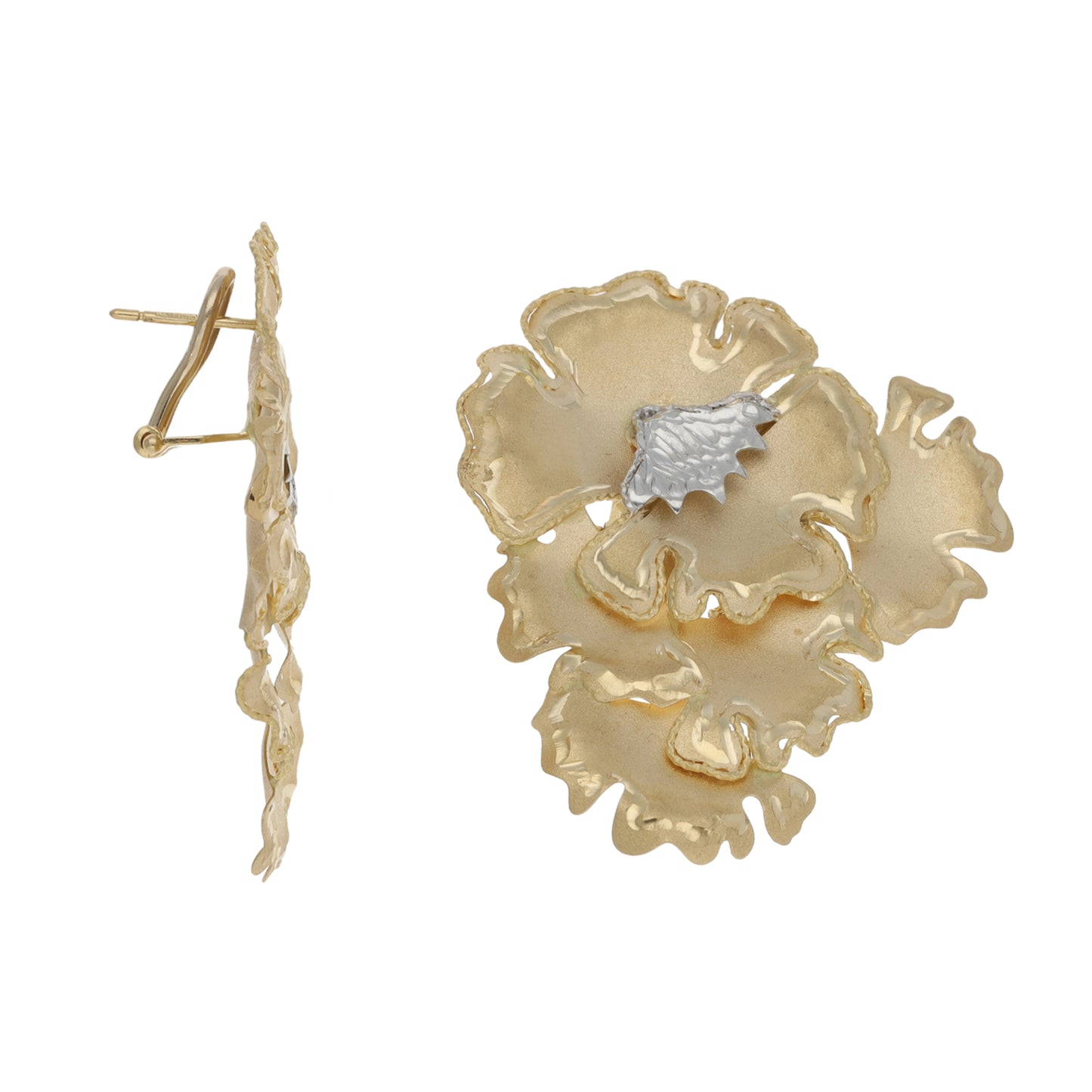 14ct Bicolour Gold Dress/Cocktail Earrings