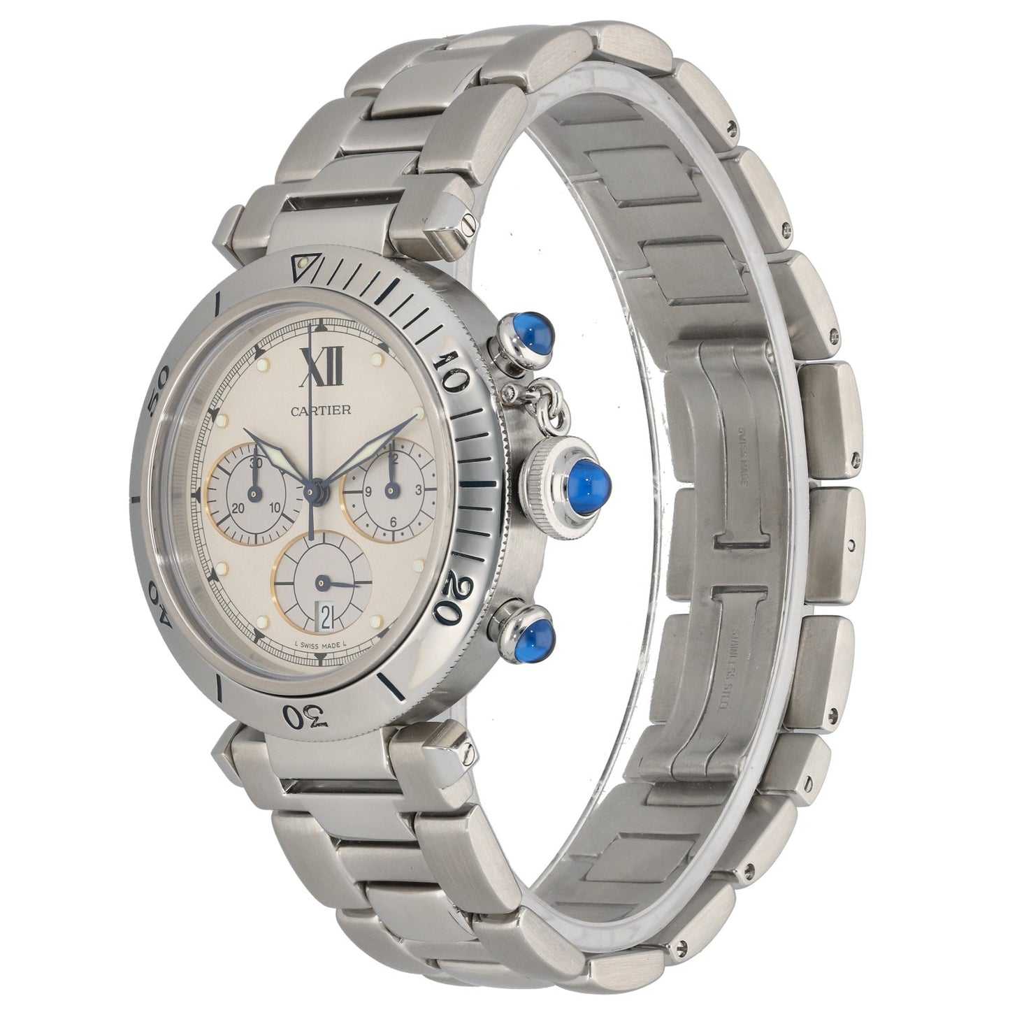 Cartier Pasha W31004H3 38mm Stainless Steel Watch