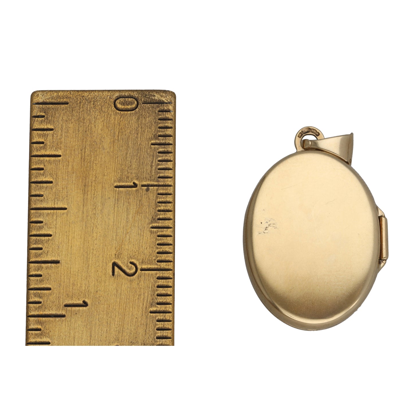 9ct Bicolour Gold Patterned Locket Pendant