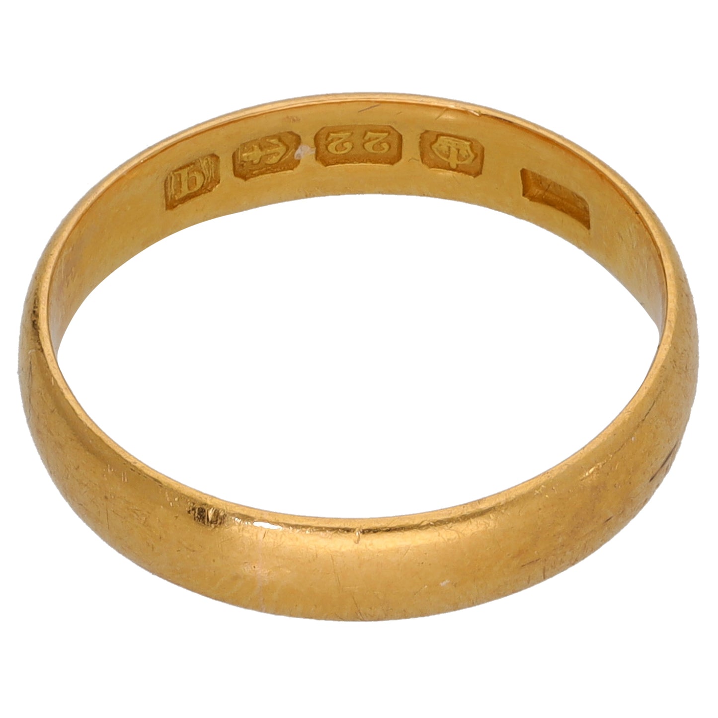 22ct Gold Plain Wedding Ring Size O