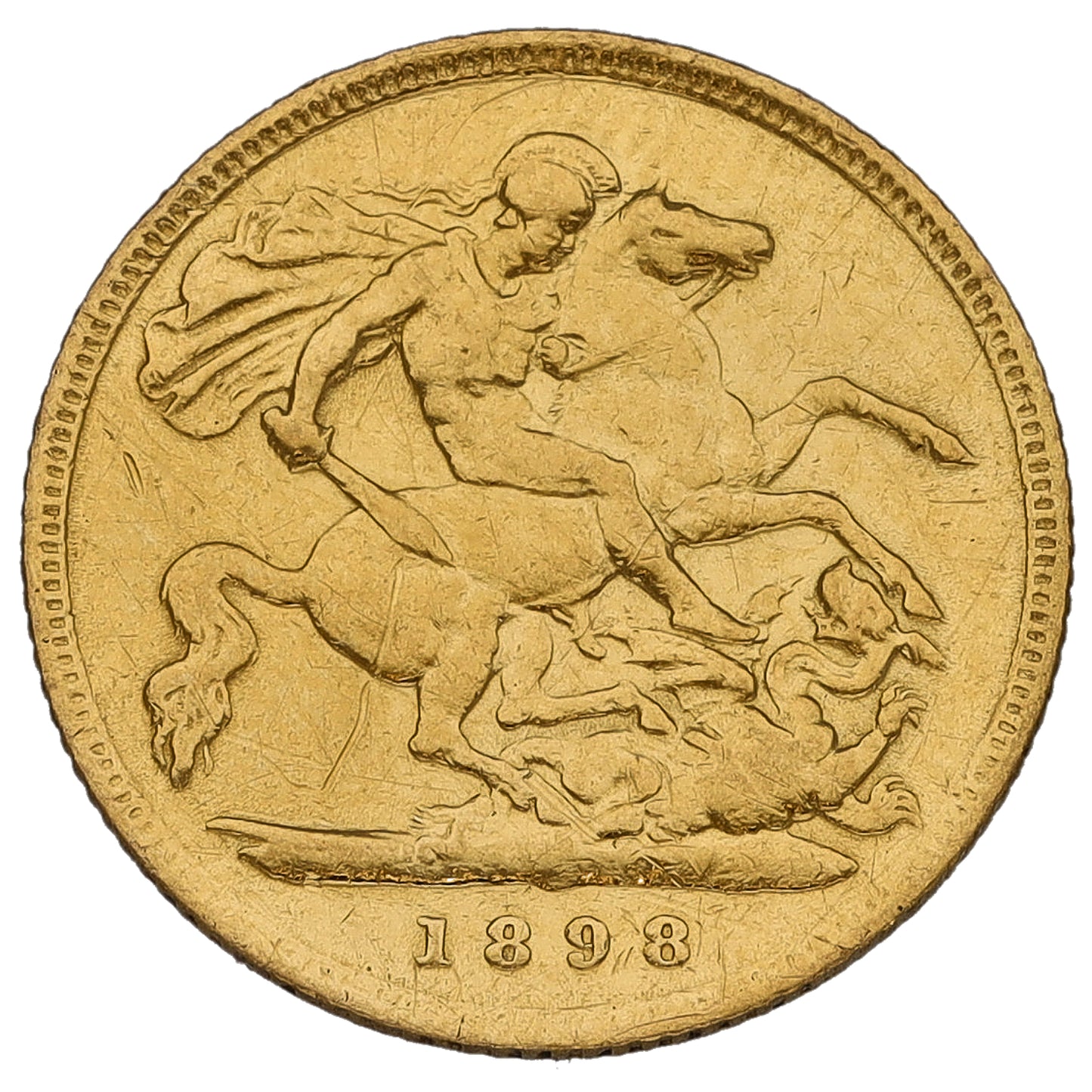 22ct Gold Queen Victoria Half Sovereign Coin 1898
