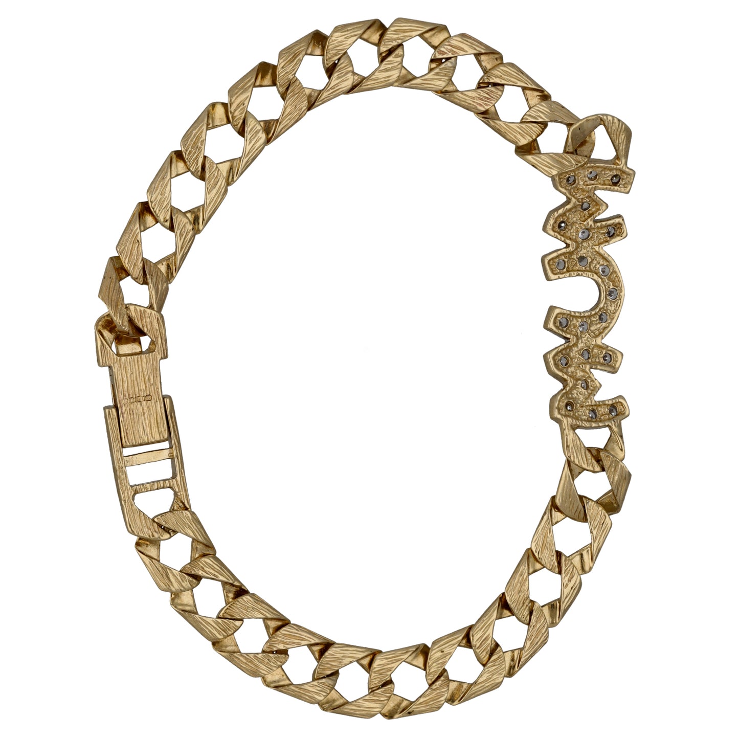 9ct Gold Cubic Zirconia Mum Bracelet