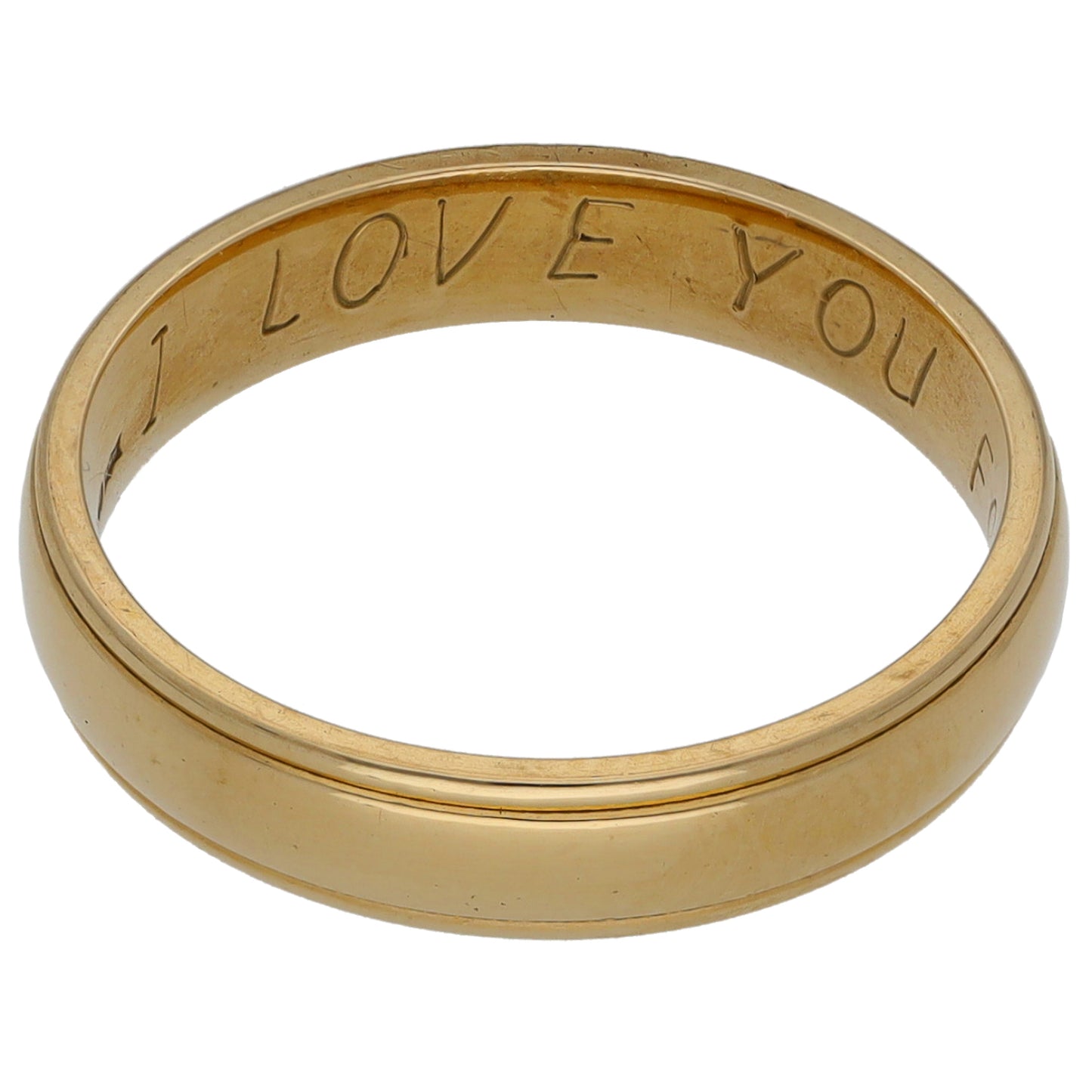 9ct Gold Plain Wedding Ring Size M