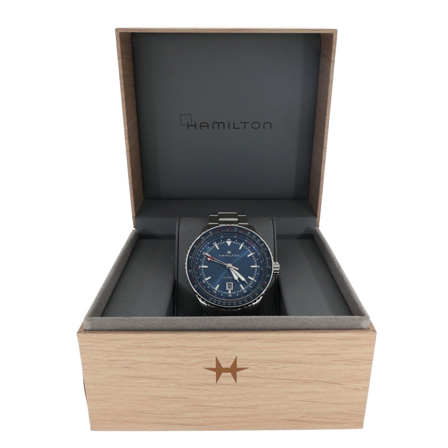 Hamilton Khaki Aviation Converter GMT H767150 45mm Stainless Steel Watch