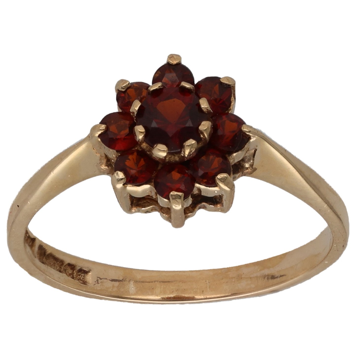 9ct Gold Garnet Dress/Cocktail Ring Size Q
