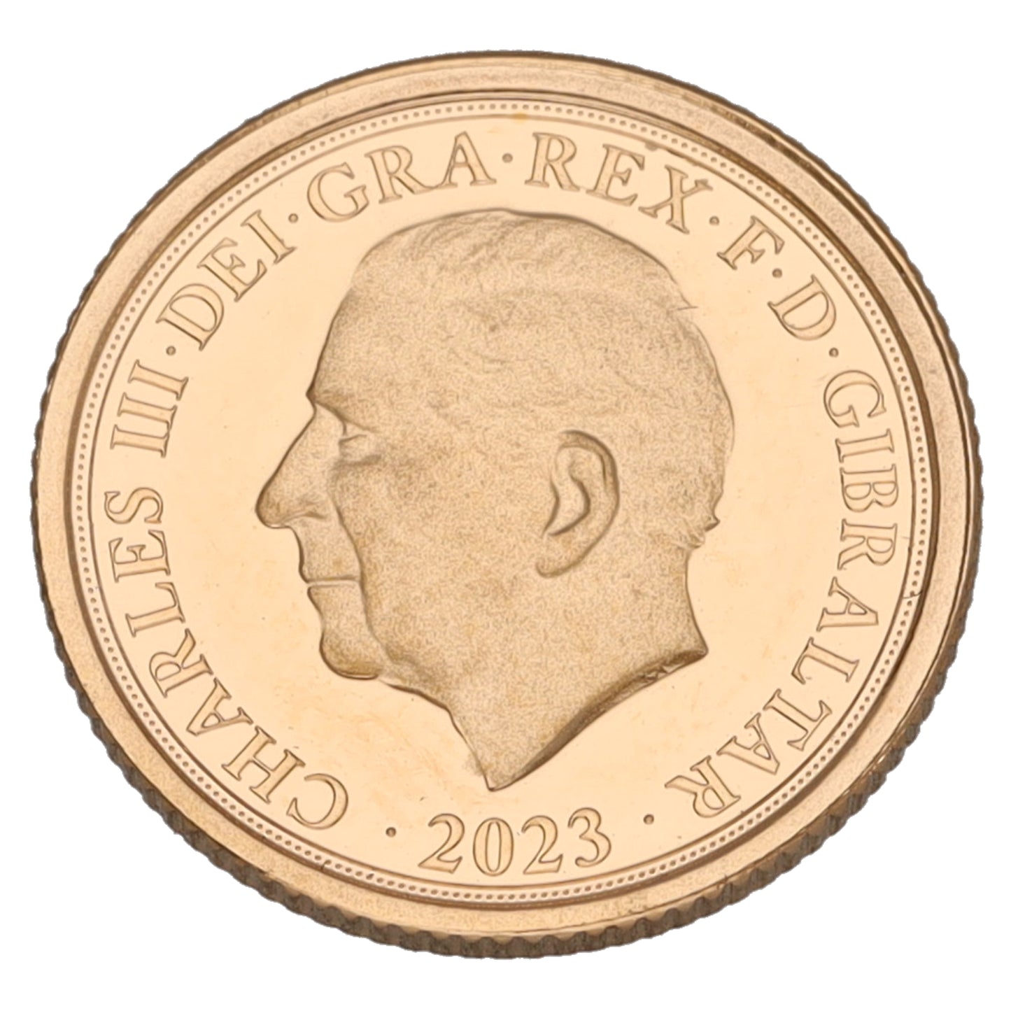 22ct Gold King Charles III Quarter Sovereign Coin 2023