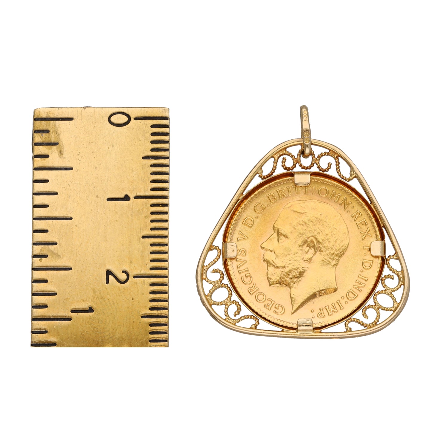9ct Gold Half Sovereign Coin Pendant