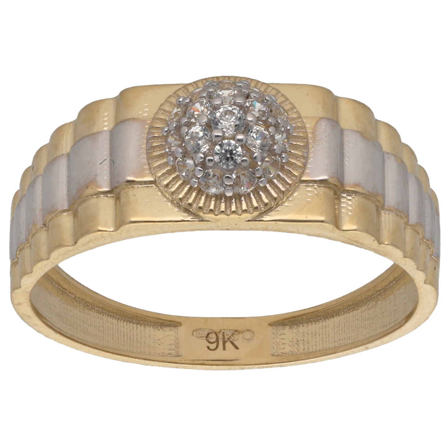 New 9ct Gold Cubic Zirconia Signet Ring