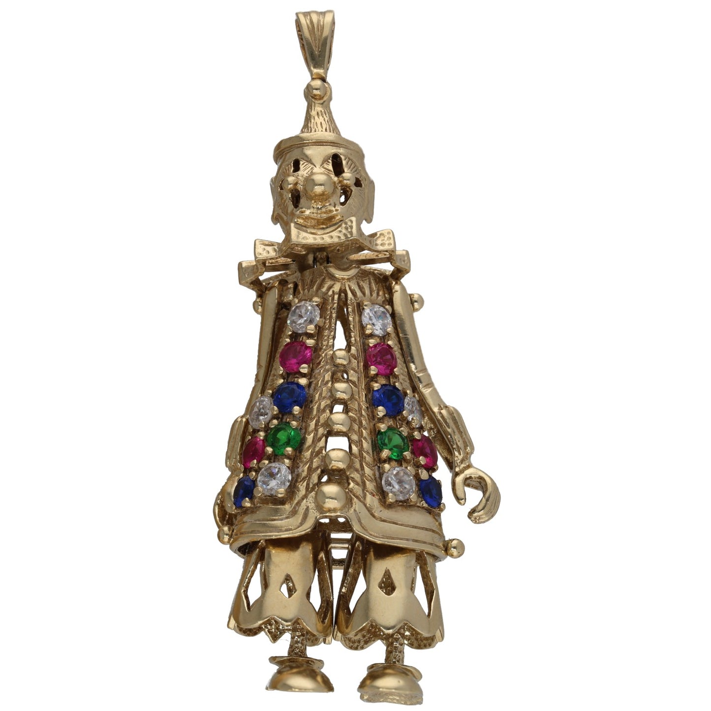 9ct Gold Imitation Clown Pendant