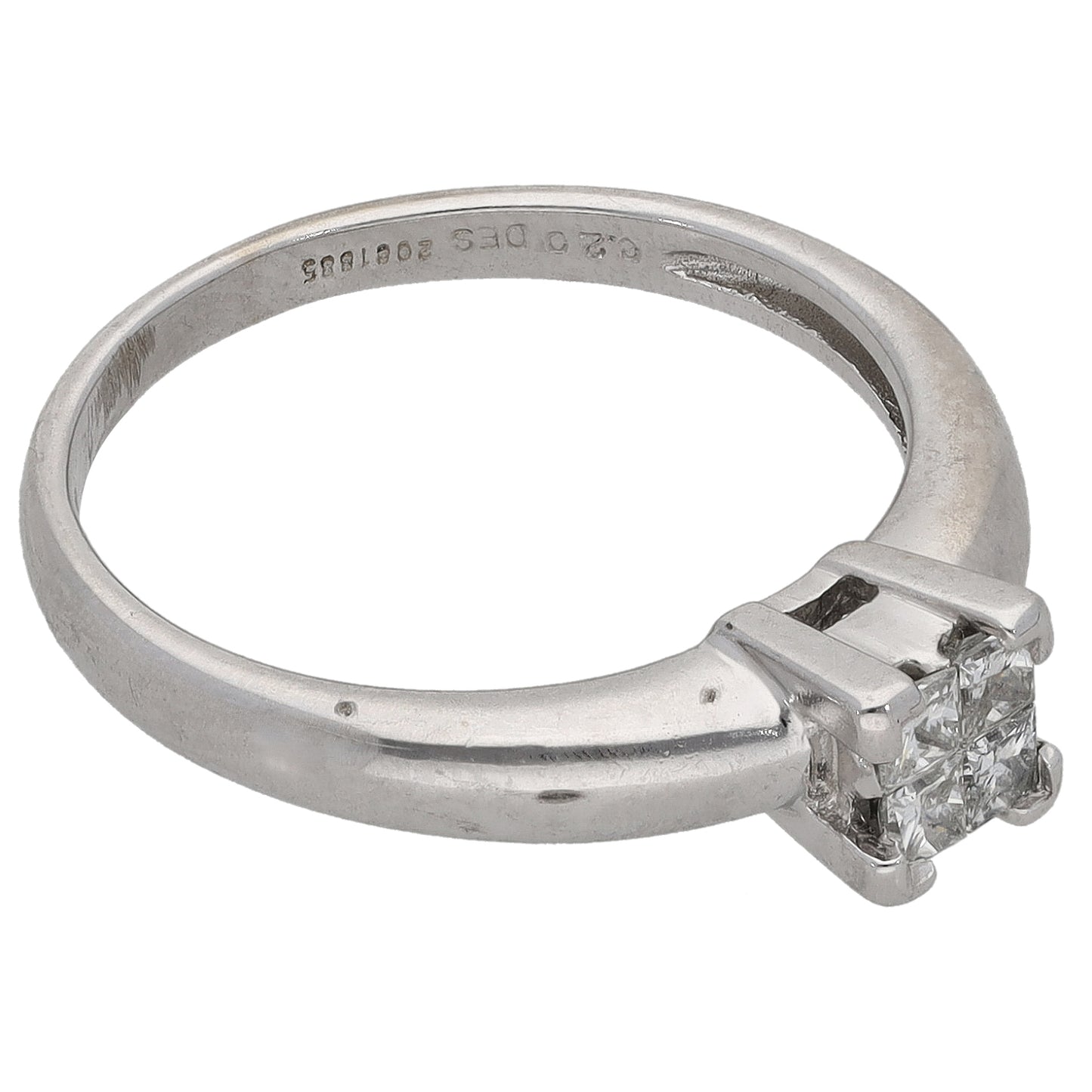 18ct White Gold 0.20ct Diamond Dress/Cocktail Ring Size L