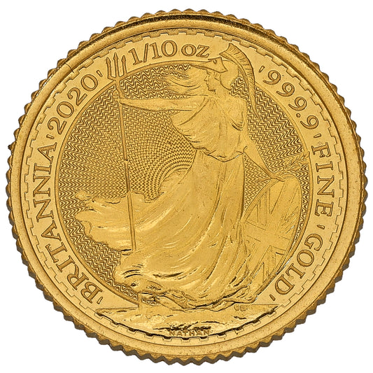 24ct Gold Queen Elizabeth II 1/10 OZ Britannia Coin 2020