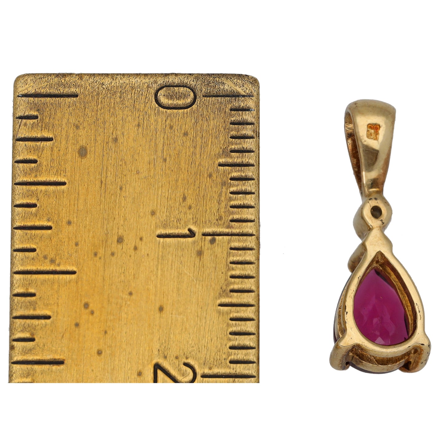 9ct Gold Garnet & Sapphire Dress/Cocktail Pendant