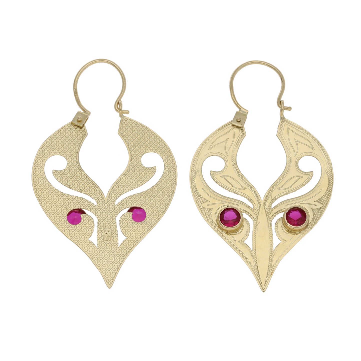 14ct Gold Imitation Creole Earrings