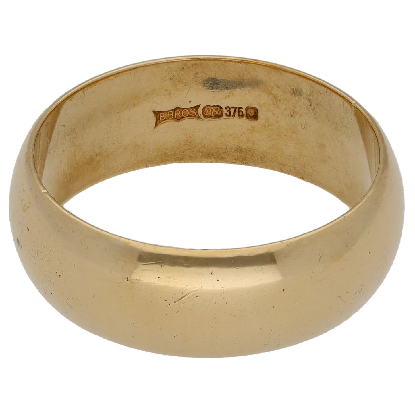 9ct Gold Plain Wedding Ring Size S