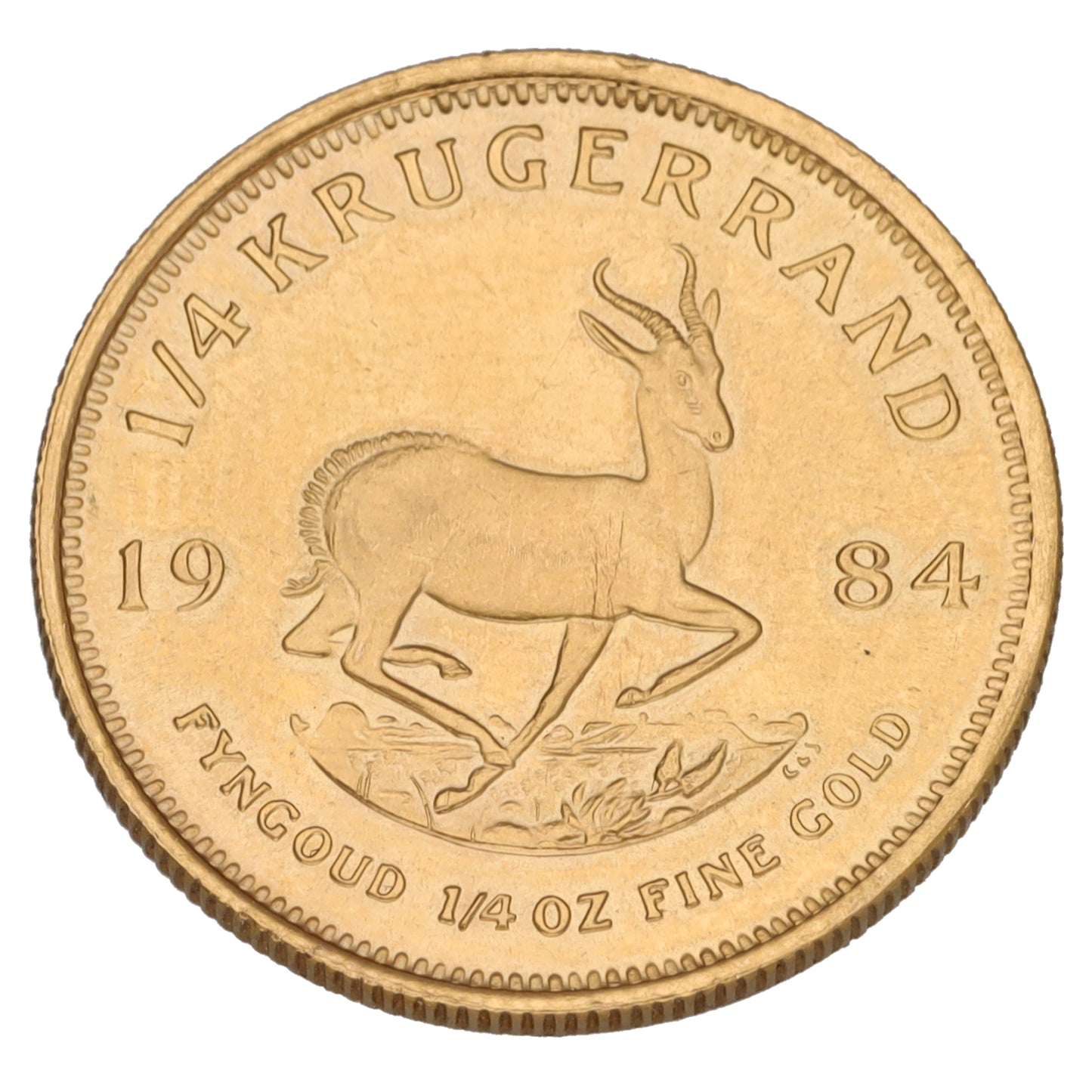 22ct Gold 1/4 OZ Krugerrand Coin 1984