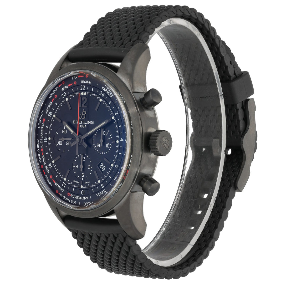Breitling Transocean Unitime Pilot MB0510 46mm PVD Stainless Steel Watch