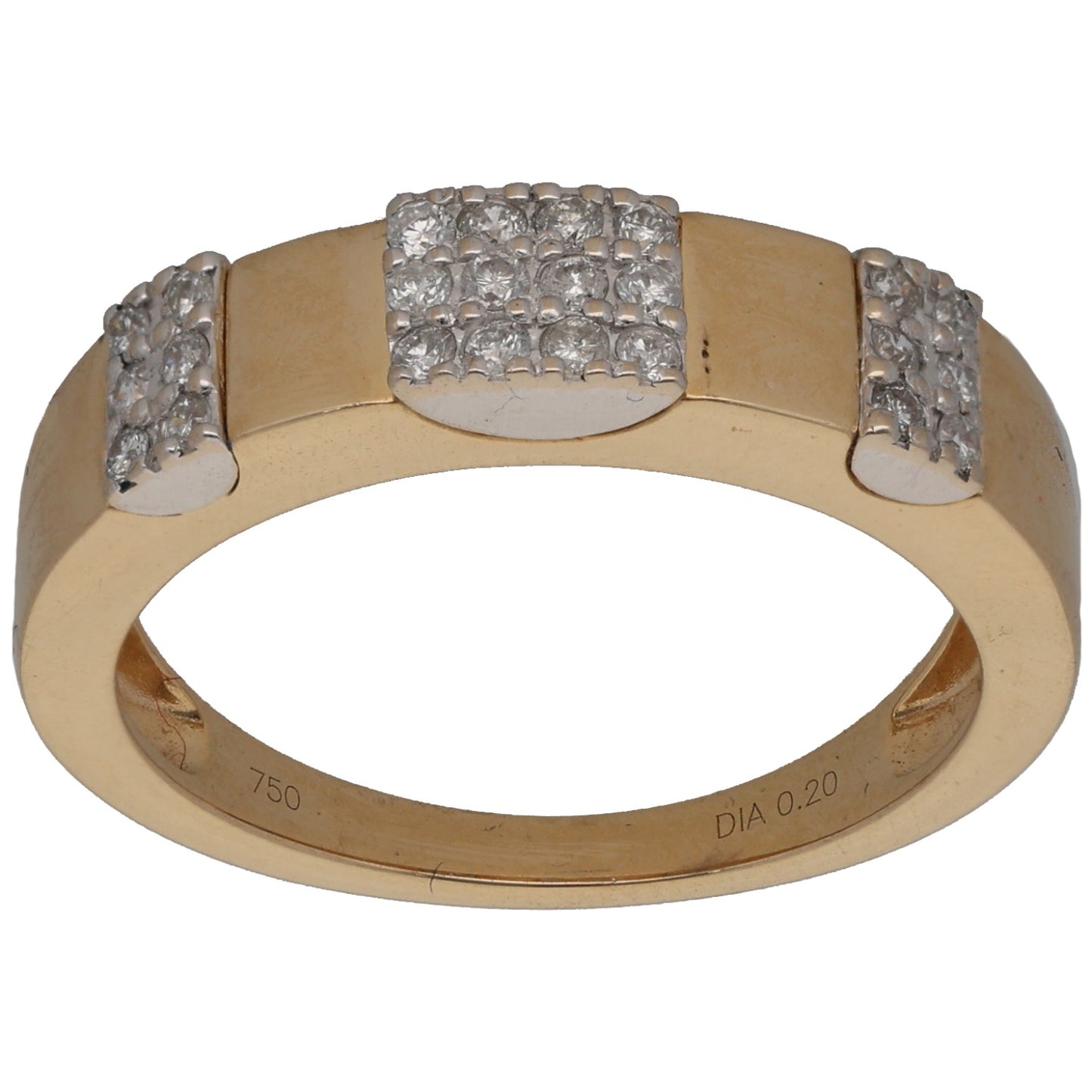 18ct Gold 0.20ct Diamond Dress/Cocktail Ring Size K