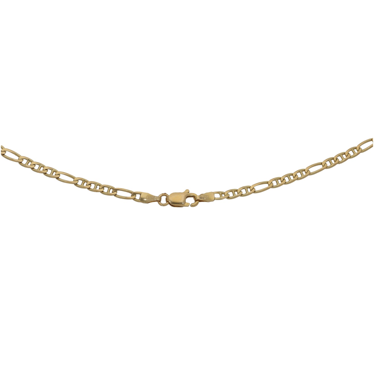 14ct Gold Figaro Anchor Chain 20"