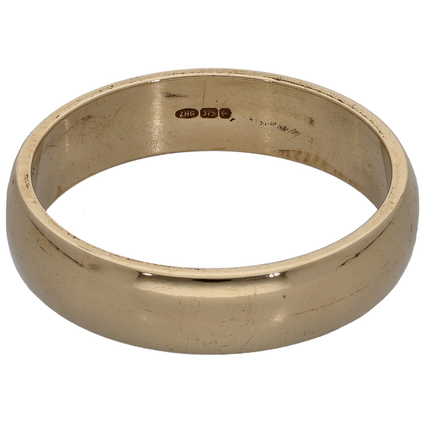 9ct Gold Plain Wedding Ring Size T