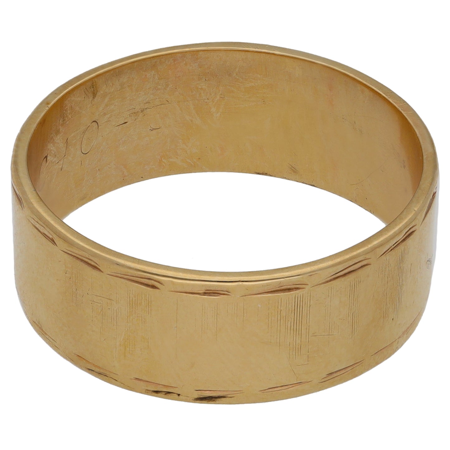 9ct Gold Patterned Wedding Ring Size U