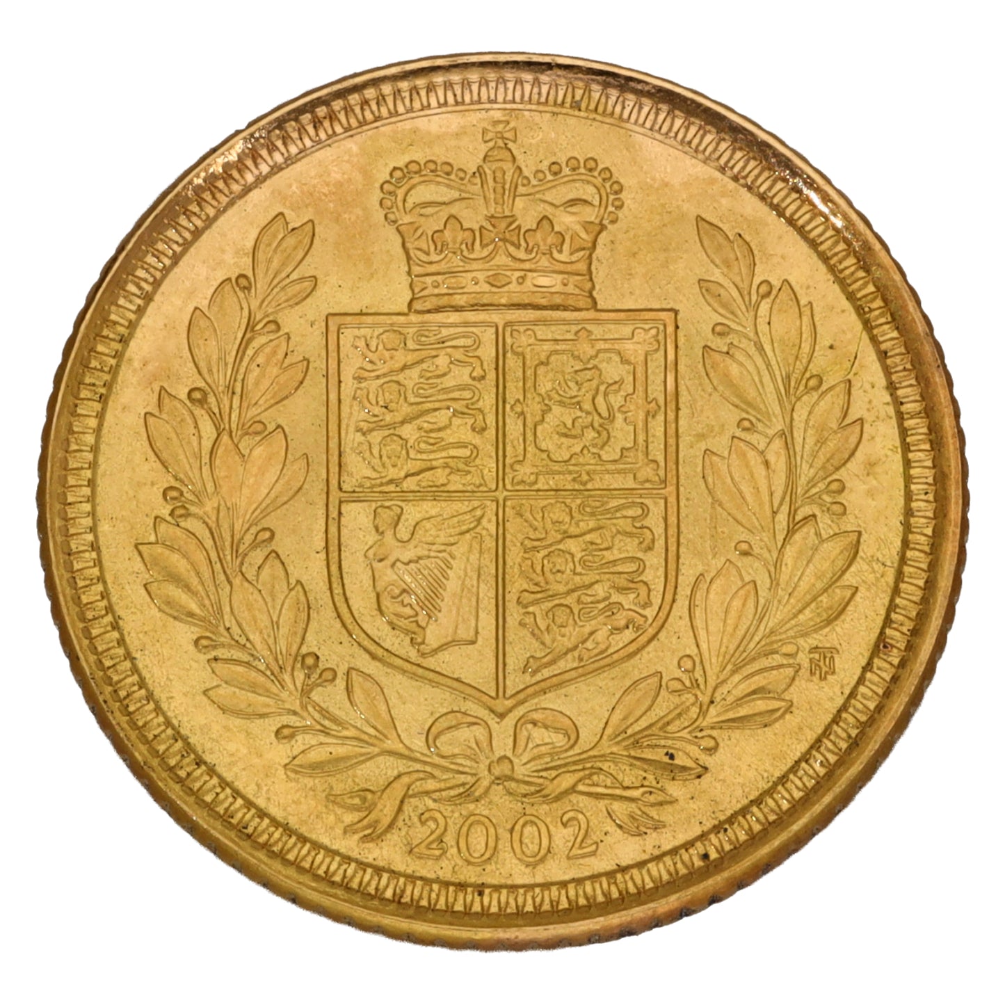 22ct Gold Queen Elizabeth II Half Sovereign Coin 2002