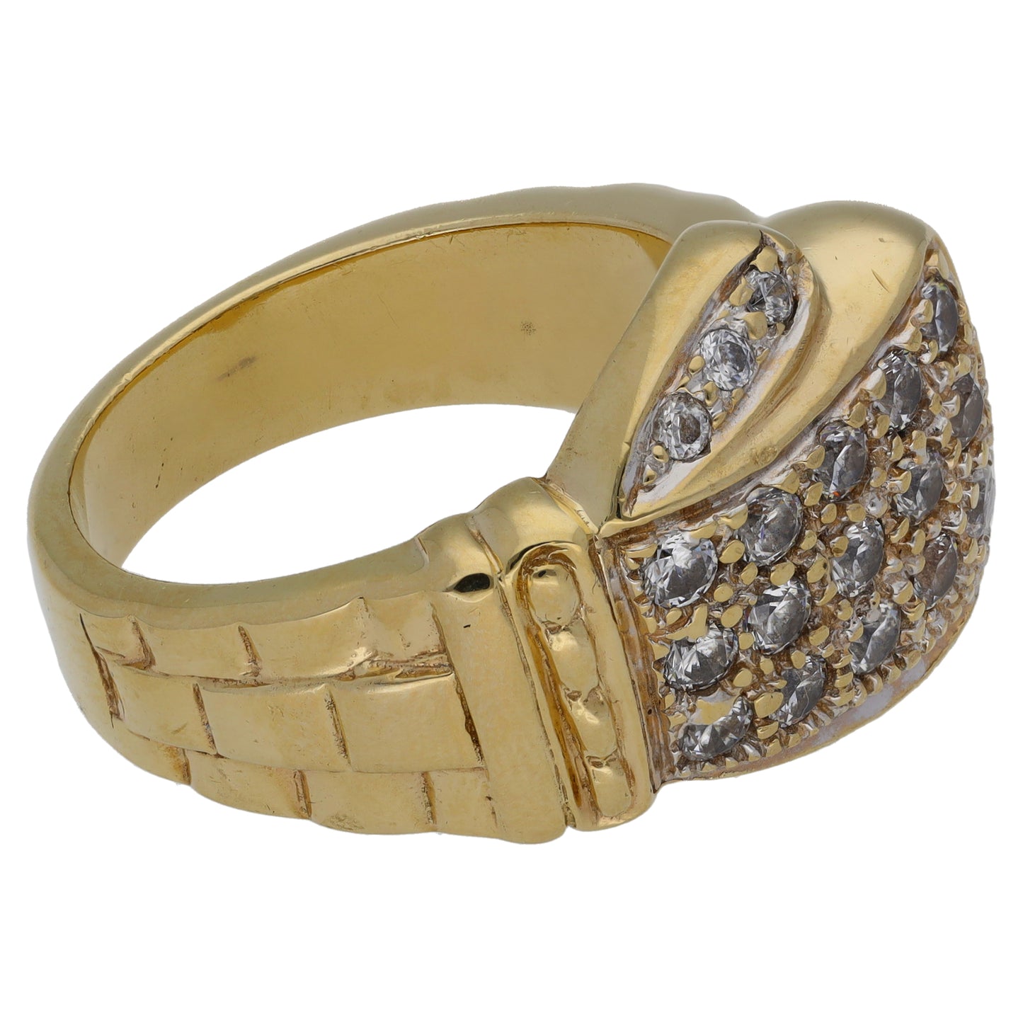9ct Gold Cubic Zirconia Boxing Glove Ring Size X