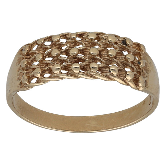 9ct Gold Keeper Ring Size T