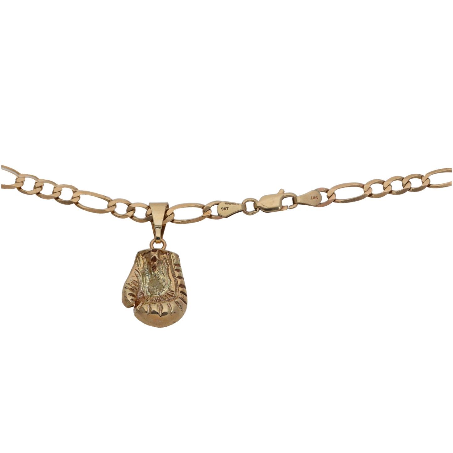 9ct Gold Boxing Glove Pendant With Chain