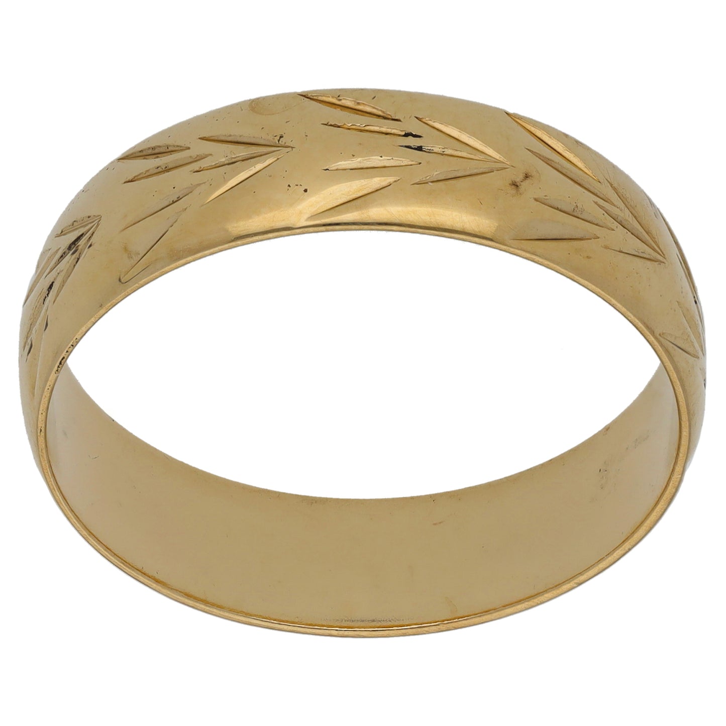 9ct Gold Patterned Wedding Ring Size Z+1