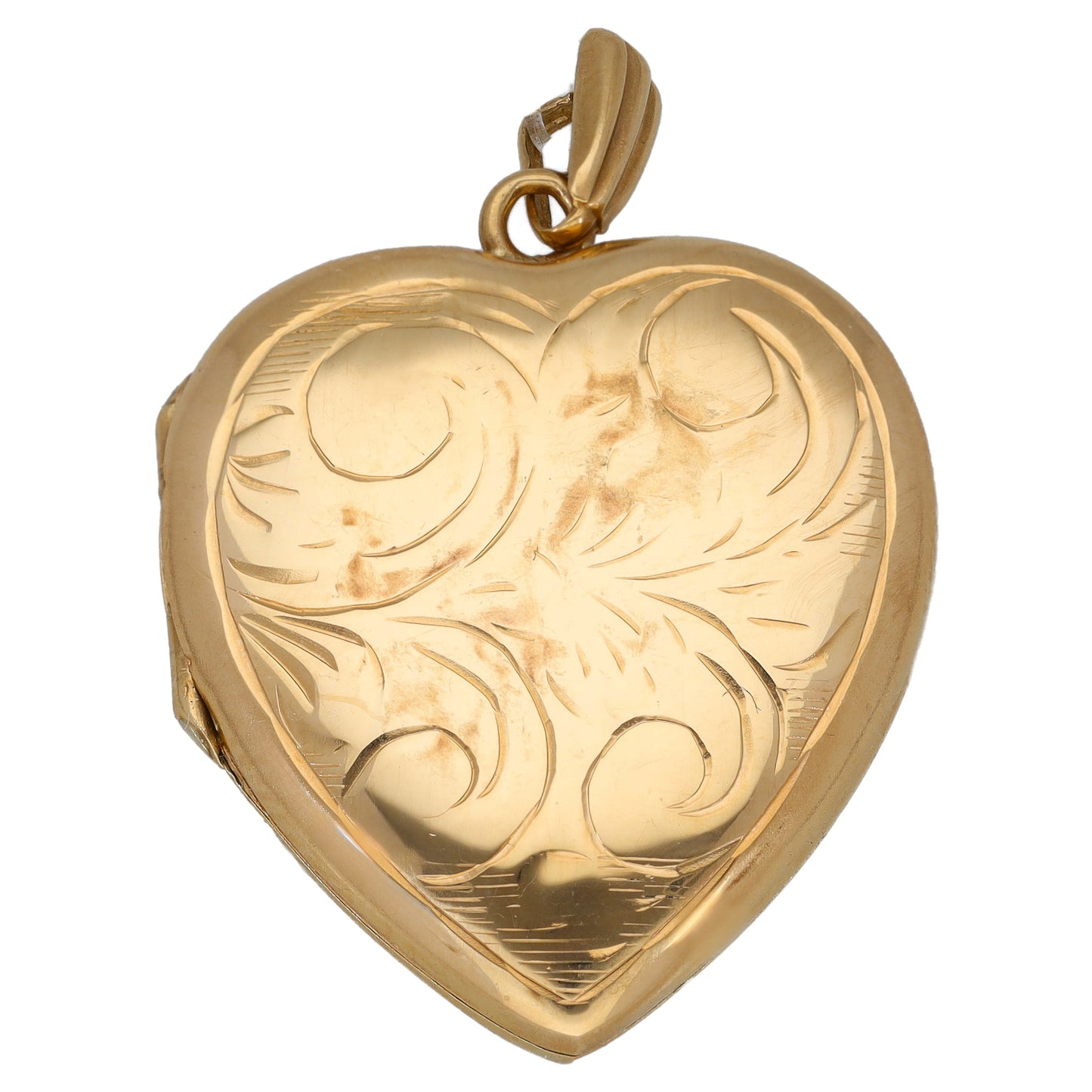 9ct Gold Patterned Locket Pendant