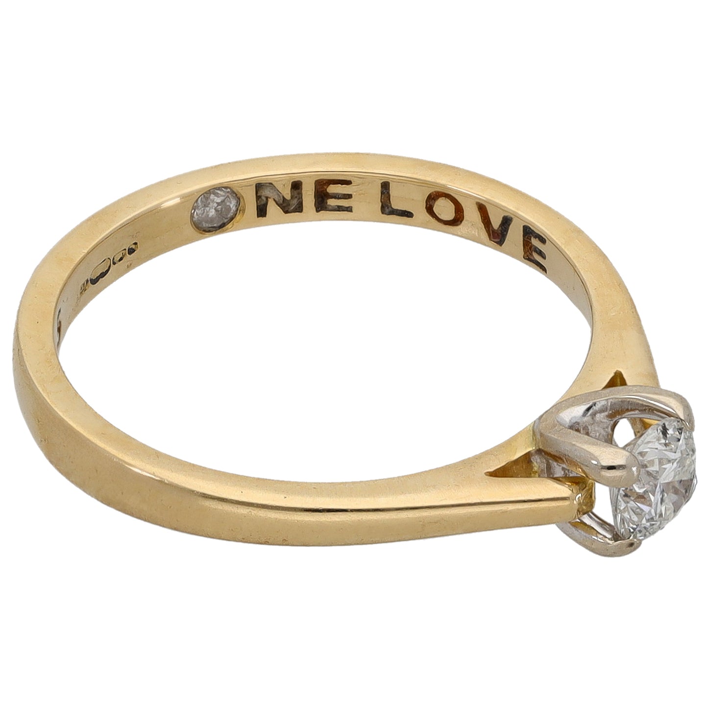 18ct Gold 0.25ct Diamond Solitaire Ring Size K