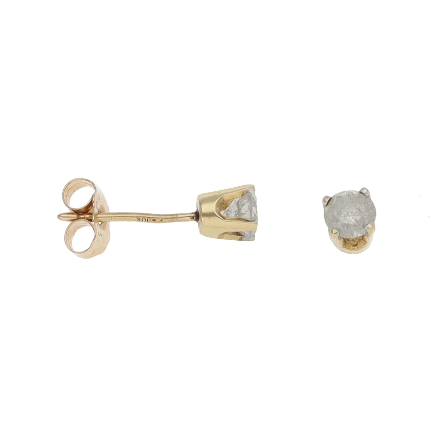 9ct Gold 0.32ct Round Diamond Solitaire Earrings