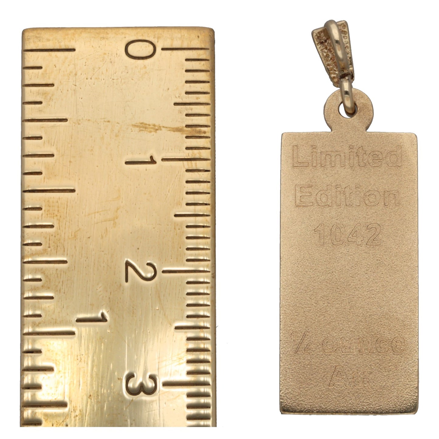 9ct Gold 0.005ct Diamond Ingot Pendant