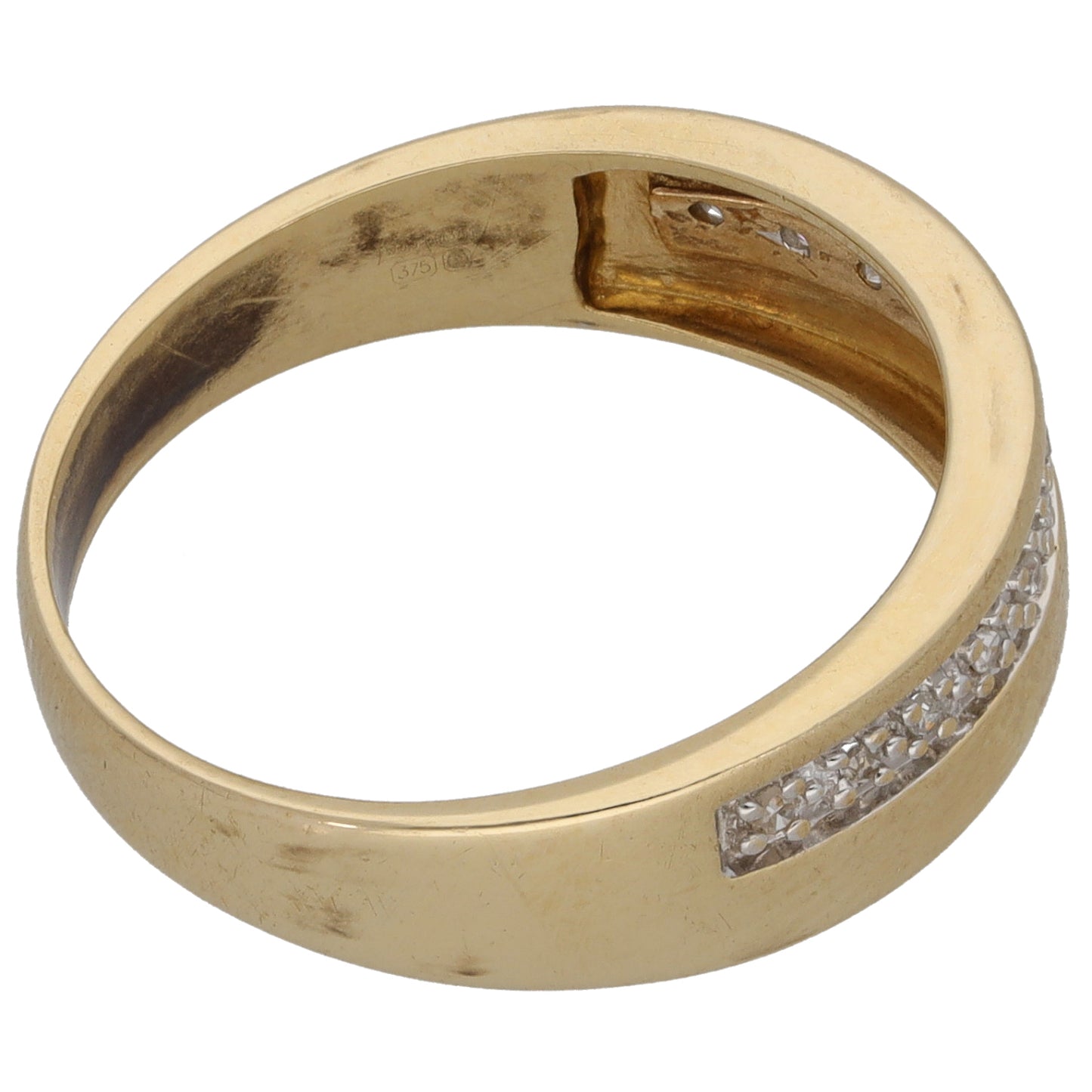 9ct Gold 0.06ct Diamond Dress/Cocktail Ring Size Q