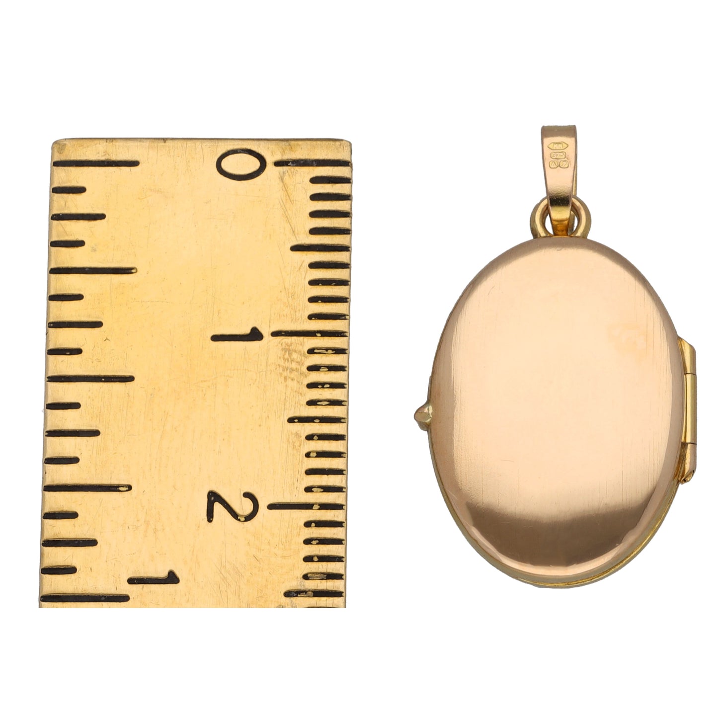 9ct Gold Patterned Locket Pendant