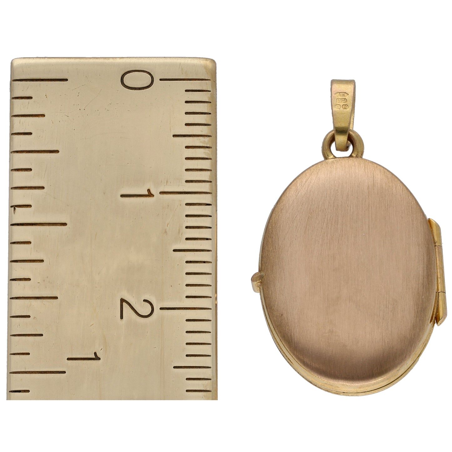 9ct Gold Patterned Locket Pendant