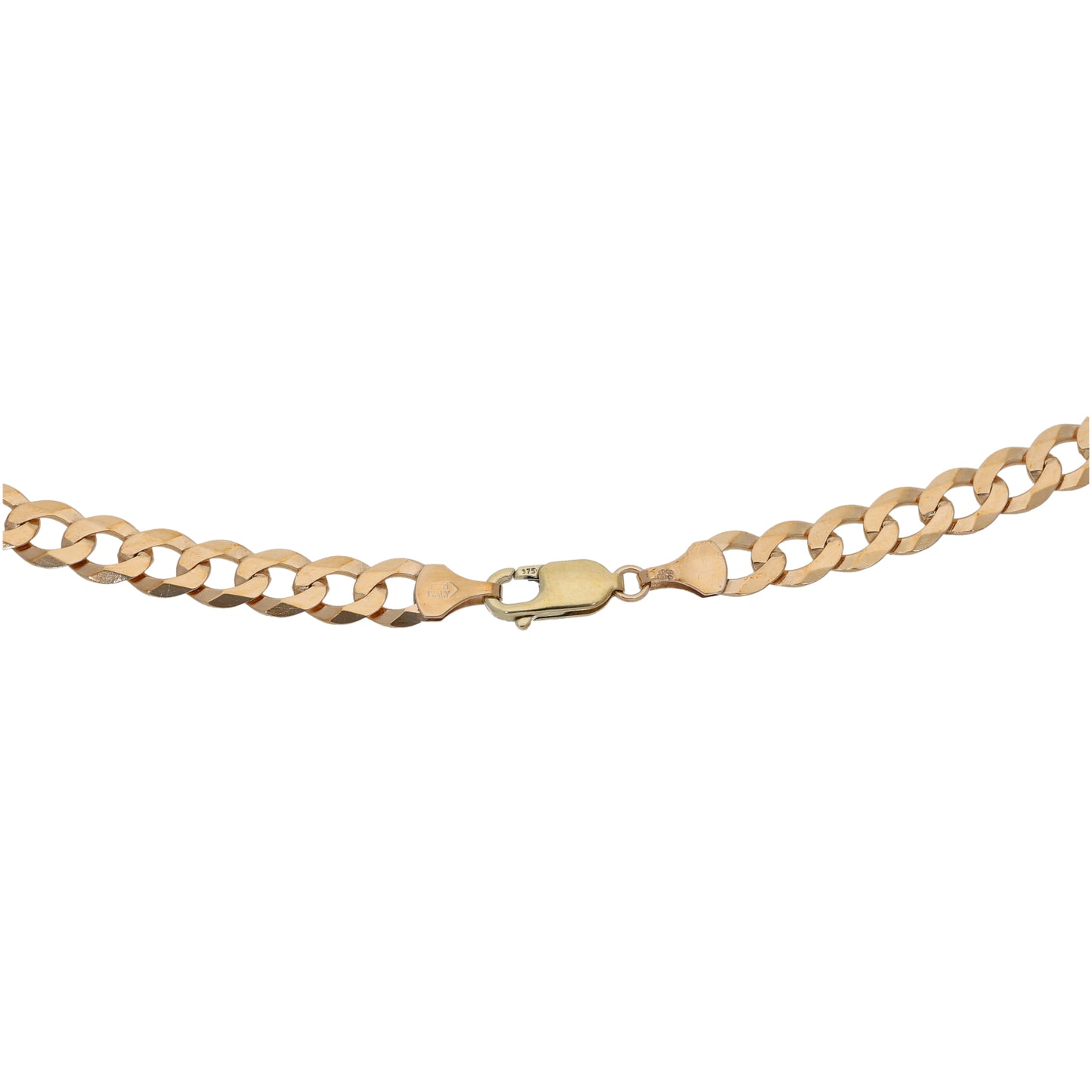 9ct Gold Curb Chain 18"